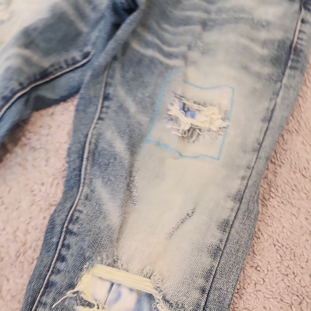 THRT Denim - Blue Skinny Jeans with Distressed Details - 30" Waist - Picture 7 of 13